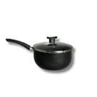 Panela Teflon Antiaderente + Tampa De Vidro Reforçada 18 cm