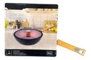 Panela Wok C/ Tampa 28cm Compativel Fogão Indução Members