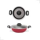 Panela Wok Com Tampa Anis 2,3 Litros 24cm Antiaderente Brinox