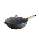 Panela Wok Com Tampa de Ferro Fundido - Fundição Libaneza