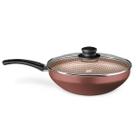 Panela Wok Flora Chocolate 24cm 2,8 Litros Super Flon em Alumínio 9197 MTA