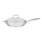 Panela Wok Tramontina Grano em Aço Inox Corpo Triplo com Tampa e Cabo 32 cm 5,2 L 62158320