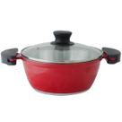 Panelão Fundido 32cm Vermelho Gulê Tampa De Vidro 8 Litros Panelão Fundido 32cm Vermelho Gulê Tampa De Vidro 8 Litros