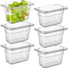 Panelas de alimentos CURTA 1/9, tamanho 4 polegadas de profundidade, policarbonato NSF x6