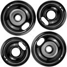 Panelas de gotejamento para queimador de fogão Sikawai W10288051, 2 pacotes com capas Panelas de gotejamento para queimador de fogão Sikawai W10288051, 2 pacotes com capas