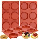 Panelas de silicone para muffins/moldes para ovos Ocmoiy 6 cavidades (pacote com 3)