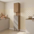 Paneleiro 2 Portas com Nicho 198cm Marti Yescasa Mel/Fendi