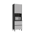 Paneleiro 3 Portas 1 Gaveta Nicho Forno 100% MDF Lumina - Itatiaia