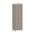 Paneleiro 4 Portas 70cm Lumina Luciane Móveis Cinammon/freijó