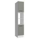 Paneleiro 40 cm 2 Portas e 2 Nichos Branco/Cinza Agata Madesa