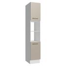 Paneleiro 40 cm 2 Portas e 2 Nichos Branco/Crema Agata Madesa