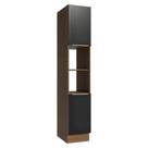 Paneleiro 40 Cm 2 Portas E 2 Nichos Rustic/preto Lux Madesa Rustic/preto