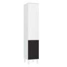 Paneleiro 40cm 2 Portas Dora Luciane Móveis Branco/branco Supremo/preto