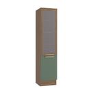 Paneleiro 50cm com Tela 2 Portas Botanic Kappesberg - Nogueira/Verde Oliva