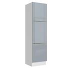 Paneleiro 60 cm 3 Portas Branco/Cinza Lux Madesa
