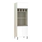 Paneleiro 70 Cm Duplo Nicho Luci Legno Crema Com Branco Paneleiro 70 Cm Duplo Nicho Luci Legno Crema Com Branco