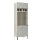 Paneleiro 70 Cm Duplo Nicho Luci Legno Crema Com Concreto Paneleiro 70 Cm Duplo Nicho Luci Legno Crema Com Concreto