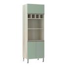 Paneleiro 70 Cm Duplo Nicho Luci Legno Crema Com Verde Jade Paneleiro 70 Cm Duplo Nicho Luci Legno Crema Com Verde Jade