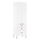 Paneleiro 70cm 2 Portas 2 Gavetas e 1 Gavetão Cristal Luciane Móveis