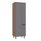 Paneleiro 70cm 2 Prts Porta Condimentos Vanilla Cinza Puro