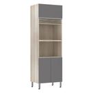 Paneleiro 70cm 3 Portas com Espaço para Forno e Micro-ondas