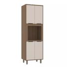 Paneleiro 70cm 4 Portas com Espaço para Micro-ondas Aspen Luciane Móveis