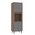 Paneleiro 70cm 4 Portas Espaço Micro-ondas Aspen Vanilla