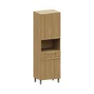 Paneleiro 70cm 4 Pts Nicho Micro-ondas Elegance Luciane Móve Freijó/freijó Brasil