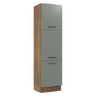Paneleiro Armário de Cozinha 60 cm 3 Portas Rustic/Cinza Agata Madesa