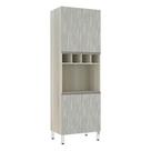 Paneleiro C/ Nicho De Microondas 70Cm E 1 Nicho Luci Legno C