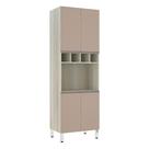 Paneleiro C/ Nicho De Microondas 70Cm E 1 Nicho Luci Legno C