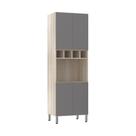 Paneleiro C/ Nicho De Microondas 70Cm E 1 Nicho Luci Legno C