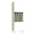 Paneleiro com Nicho de Microondas Luciane 70cm 4 Portas e 1 Nicho Luci