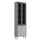 Paneleiro com Vidro 4 Portas Domus Espresso Móveis Prata/Silver Paneleiro com Vidro 4 Portas Domus Espresso Móveis Prata/Silver