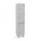 Paneleiro Confort Simples 2 Portas Mdp Concreto Batrol Concreto Com Branco