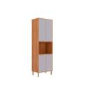 Paneleiro Cozinha Modulado Celeste c/ 4 Portas 70cm Cinamomo/Platina MGM