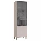 Paneleiro Cristaleira 70cm 4 Portas com Vidro Reflecta Stylo Luciane Móveis Paneleiro Cristaleira 70cm 4 Portas com Vidro Reflecta Stylo Luciane Móveis