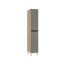 Paneleiro De Cozinha 40 Cm 2 Portas 4 Prateleiras Essenza Lu Andorra-cinza Puro