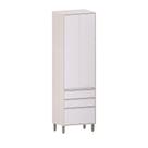 Paneleiro De Cozinha 70cm 2 Portas E 3 Gavetas Art Luciane M Pátina-cinza Cristal