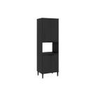Paneleiro de Cozinha Alpha 2514 c/ 1 Forno e 4 Portas 70cm Preto - Carraro