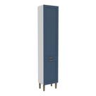 Paneleiro De Cozinha Americana 45cm Com 2 Portas Multimóveis Cr20491 Branco-Azul