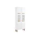 Paneleiro de Cozinha Bella c/ 6 Portas (2 c/ Vidro) 80cm Branco - Bertolini