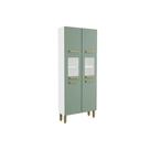 Paneleiro de Cozinha Bella c/ 6 Portas (2 c/ Vidro) 80cm Verde - Bertolini