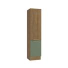 Paneleiro de Cozinha Botanic M619 2 Portas 50cm Nogueira Fosco/Verde Oliva - Kappesberg