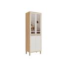Paneleiro de Cozinha Cristaleira Syrah c/ 4 Portas (2 c/ Vidro Reflecta) 75cm Amendoa/Off White - Ronipa