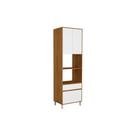 Paneleiro de Cozinha Denver PH 3114 Torre Quente c/ 2 Portas 2 Gavetas e 2 Nichos p/ Forno 70cm Freijo Rocks/Branco - Herval