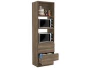 Paneleiro de Cozinha Maxxi G750 Torre Quente c/ 1 Porta e 3 Gavetas 70cm Nogal - Kappesberg