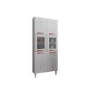 Paneleiro de Cozinha Mirage New Aço c/ 6 Portas c/2Vidro 80cm Branco - Telasul