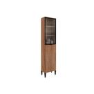 Paneleiro de Cozinha Modulado Alpha 2509 c/ 2 Portas (1 c/ Vidro Canelado) 50cm Freijo - Carraro