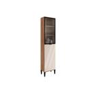 Paneleiro de Cozinha Modulado Alpha 2509 c/ 2 Portas (1 c/ Vidro Canelado) 50cm Freijo/Off White - Carraro Paneleiro de Cozinha Modulado Alpha 2509 c/ 2 Portas (1 c/ Vidro Canelado) 50cm Freijo/Off White - Carraro